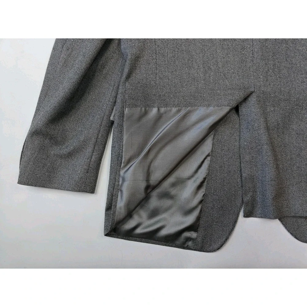 Austin Reed Mens Wool Sports Coat 44R Gray Made in USA 2 Button Blazer